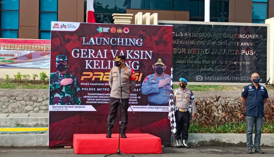 Polres Jakpus Gelar Vaksinasi Keliling di Wilayah Rawan dan Padat Penduduk