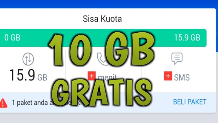 Ilustrasi hoaks kuota 10 GB gratis 