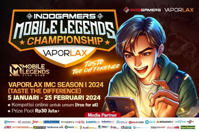 Turnamen Mobile Legends Vaporlax-Indogamers 2024 Resmi Digelar