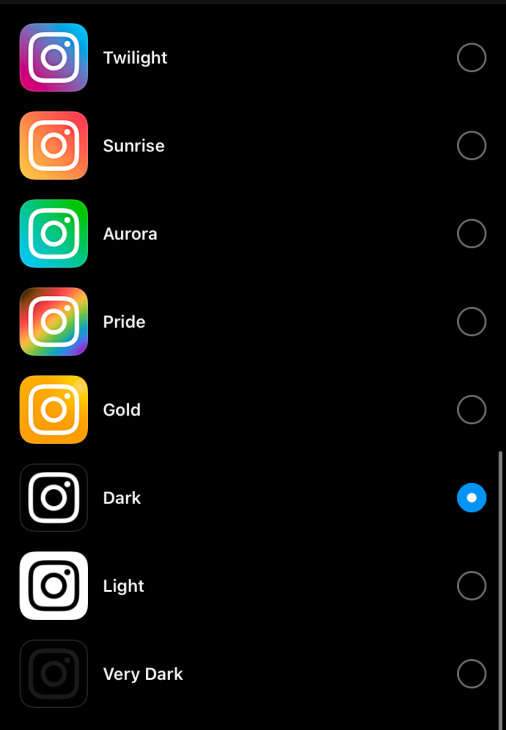Pilihan icon Instagram. (Foto MP/Shenna)