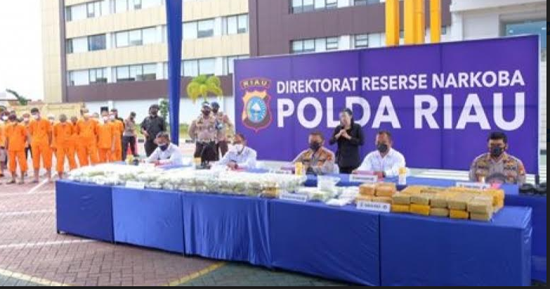 Polda Riau Gagalkan Penyelundupan 87 Kilogram Sabu dari Malaysia