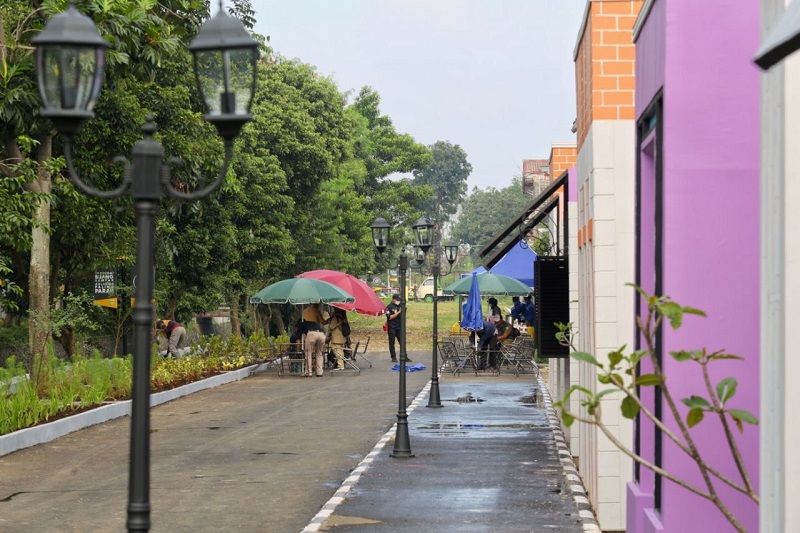 Penataan kawasan bantaran sungai di Bandung. (Foto: Humas Kota Bandung)
