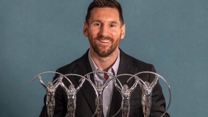 Lionel Messi Terima Penghargaan Laures World Sportsman 2023 
