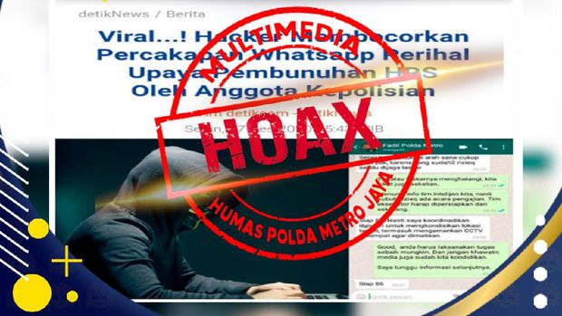 Percakapan seolah-olah dilakukan Kapolda Metro Jaya Irjen Fadil Imran yang dipastikan hoax. (Dok.Polda Metro Jaya)