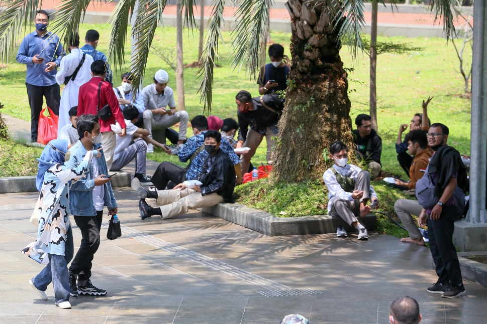 Aktivitas warga. (Foto: Antara)