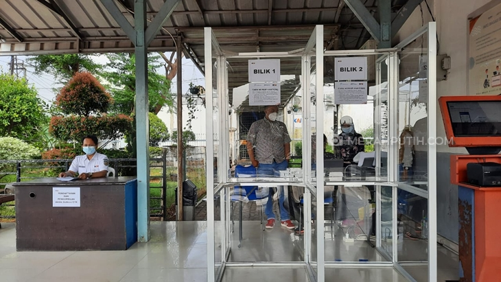 Lokasi tes COVID-19 GeNose C-19 di  stasiun kereta api. (Foto: MP/Asropih)