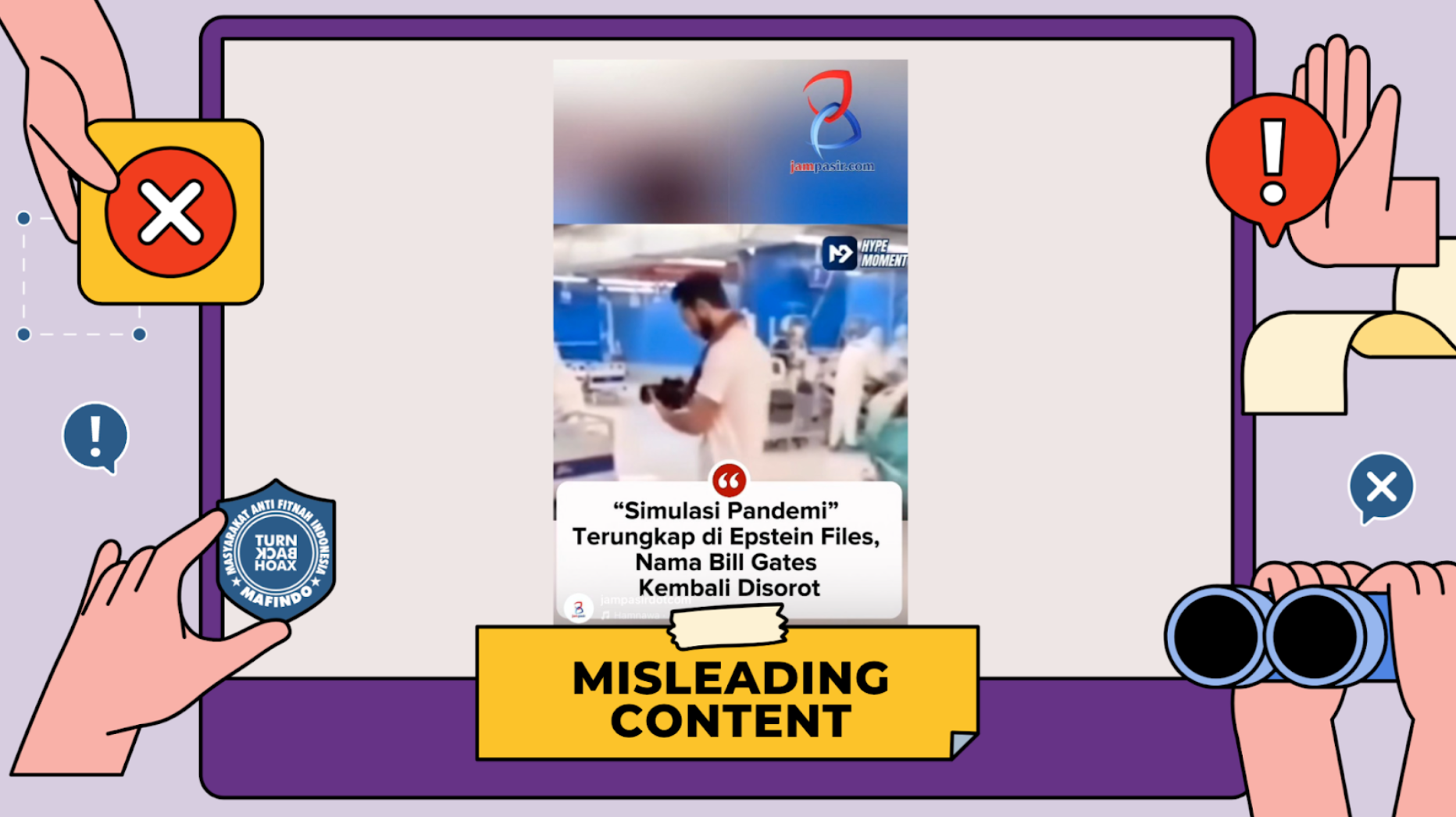 [HOAKS atau FAKTA]: Video Perencanaan Pandemi COVID-19 dari Epstein Files Viral di Media Sosial