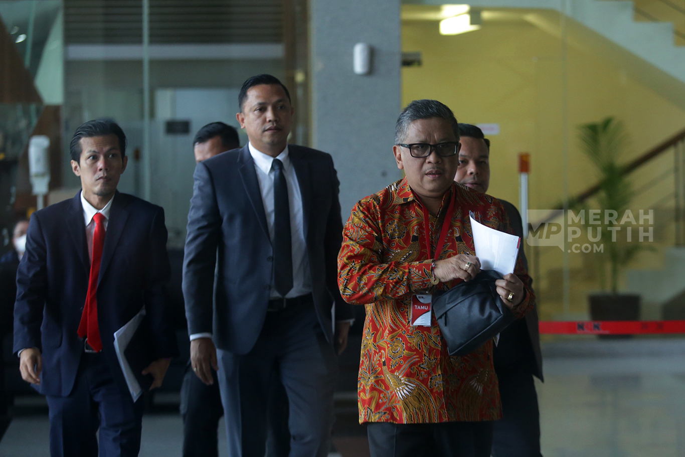Sekjen PDIP Hasto Kristiyanto Hadiri Pemeriksaaan KPK