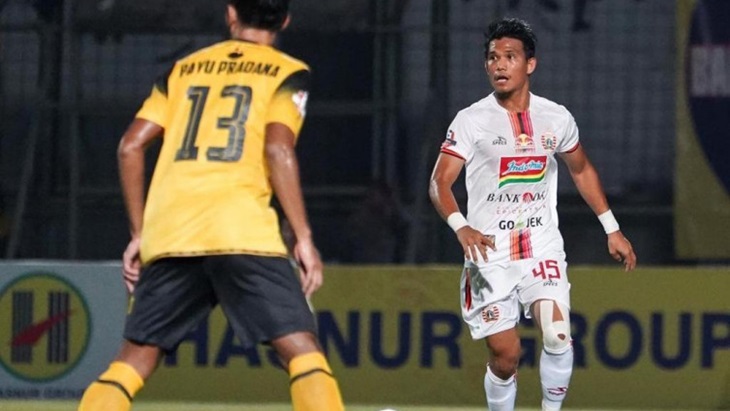Sandi Sute dalam laga tandang Persija kontra Barito Putera. (Media Persija)