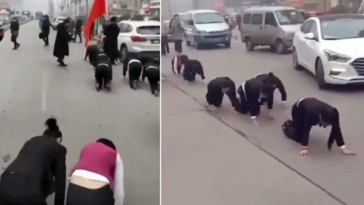 Viral! Perusahaan Ini Ganjar Hukuman Merangkak di Jalan Raya Pada Karyawannya