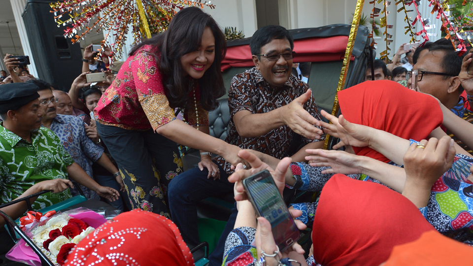 Pelepasan Mantan Gubernur DKI Djarot Saiful Hidayat Di Balai Kota Jakarta