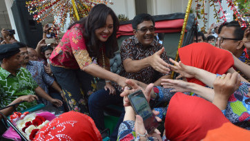 Pelepasan Mantan Gubernur DKI Djarot Saiful Hidayat Di Balai Kota Jakarta