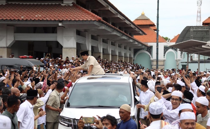 Prabowo mendapat sambutan hangat dari warga Surabaya