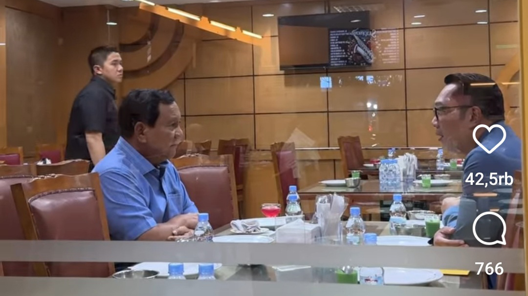Presiden Prabowo Ketemu RK di Restoran Padang, Bicarakan IKN
