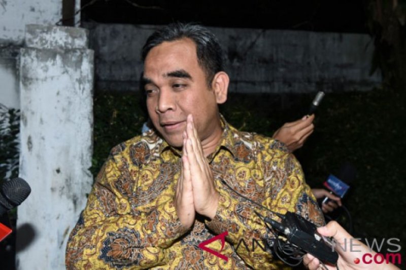 Sekjen Partai Gerindra Ahmad Muzani. (ANTARA FOTO/Hafidz Mubarak A)