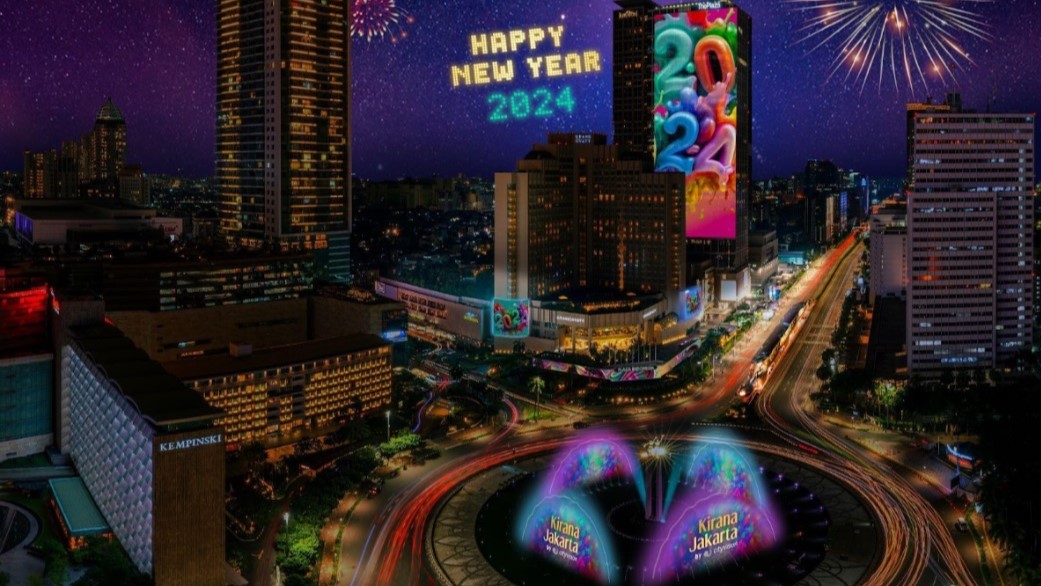 City Vision Hadirkan Selebrasi Tahun Baru Penuh Cahaya di Bundaran HI