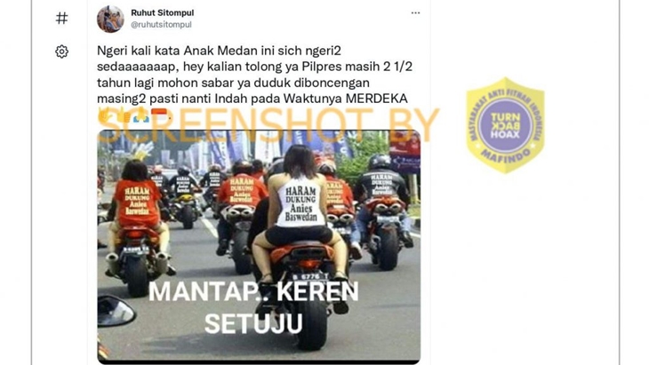 [HOAKS atau FAKTA]: Konvoi Motor Larangan Mendukung Anies Baswedan