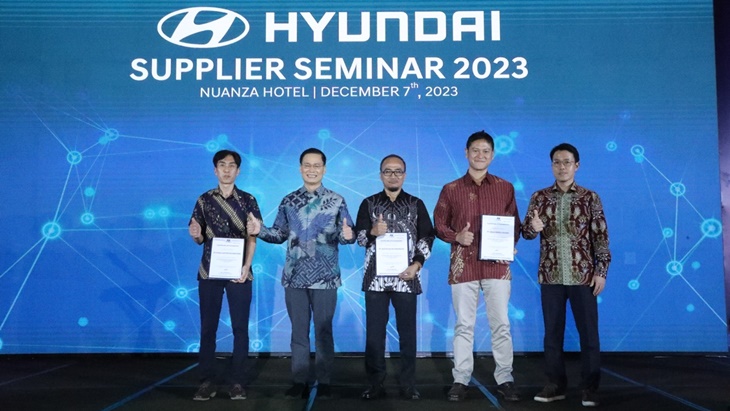 Hyundai Berikan Sertifikat 3 Pemasok Lokal atas Prestasi R&D
