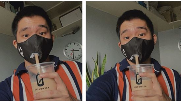 Masker Bolong untuk Minum Bubble Tea