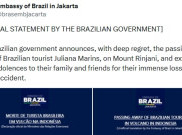 Pemerintah Brasil Tanggapi Kematian Warganya di Gunung Rinjani, Sampaikan Duka Cita Mendalam untuk Keluarga dan Teman-Teman Juliana Marins