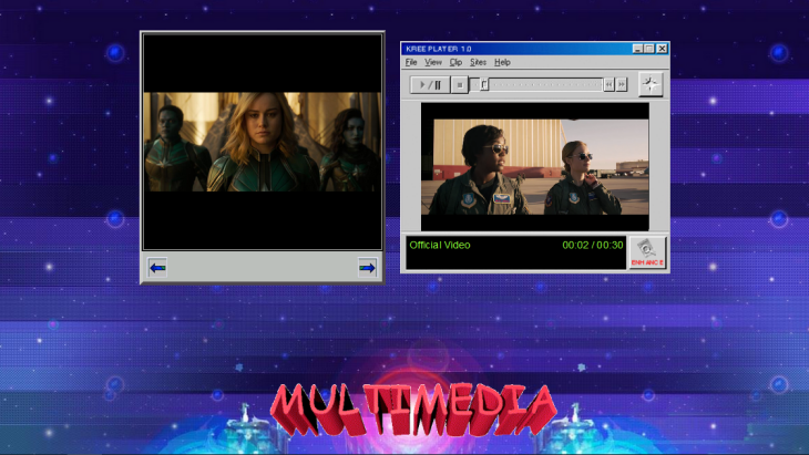 Tampilan jadul di situs Captain Marvel (Sumber: Marvel.com)