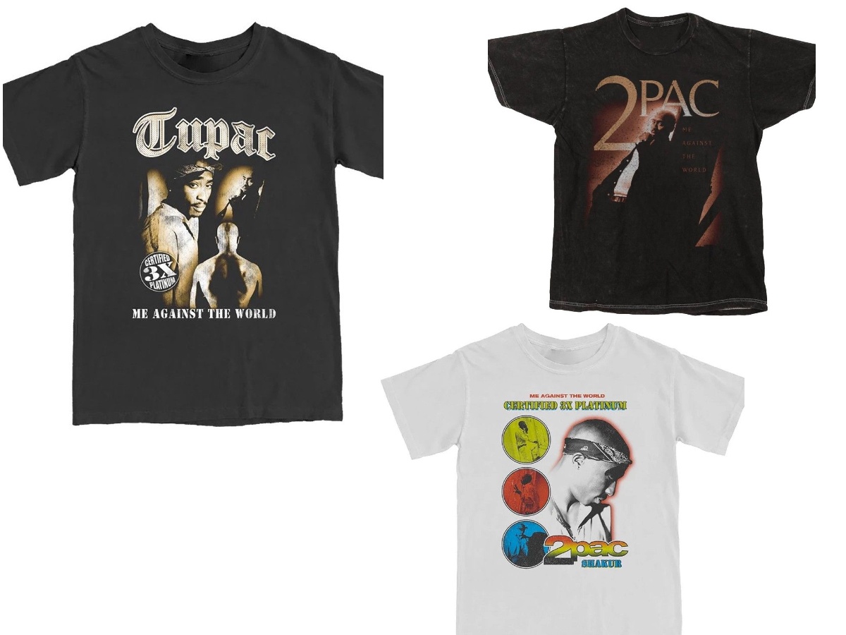T-shirt 2Pac 25th Anniversary of Me Against the World merch. (Foto: Hypebeast)