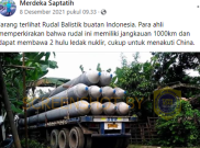[HOAKS atau FAKTA]: Rudal Balistik Buatan Indonesia Jangkauan Seribu Kilometer Diangkut truk