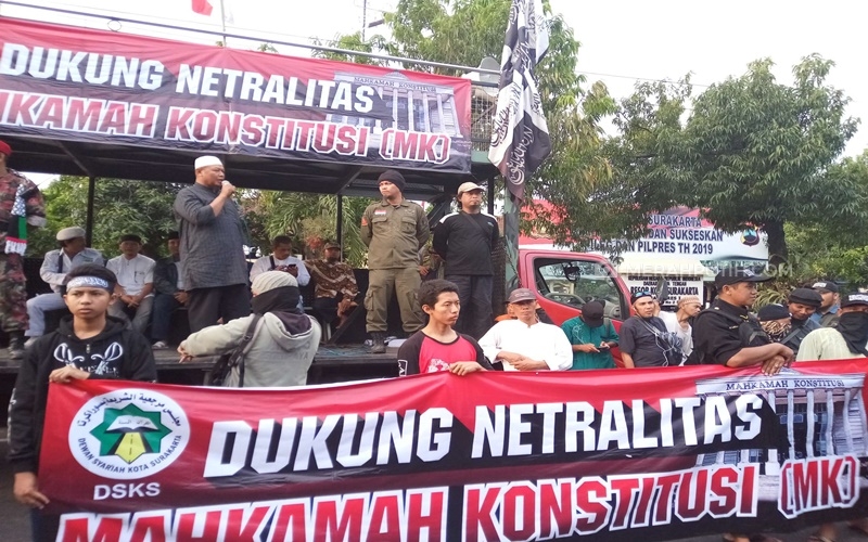 Massa Ormas Islam Demo Polresta Surakarta, Desak MK Netral Dalam Sengketa Pilpres