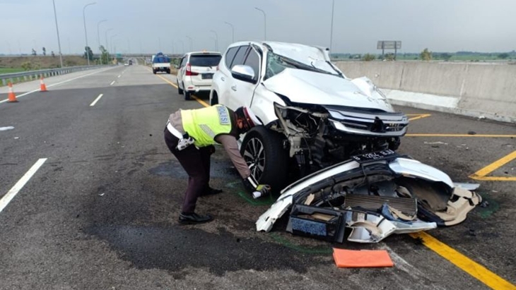 Perkiraan Polisi Soal Kecepatan Mobil Vanessa Angel