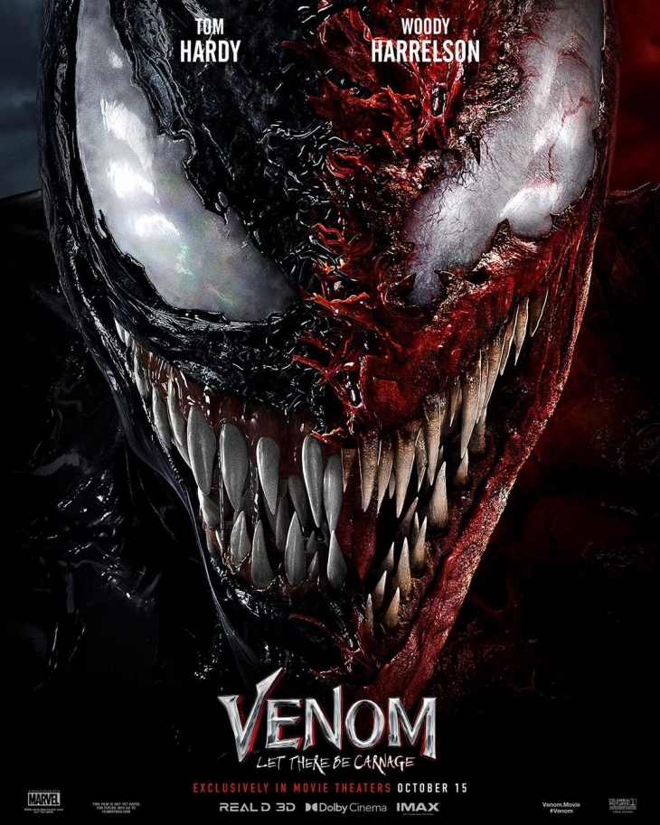 Venom Let There Be Carnage sendiri mengisahkan pertarungan sengit antara Venom dengan Carnage yang menempel di tubuh pembunuh berantai Cletus Kasady. (Foto: Instagram/andyserkis)
