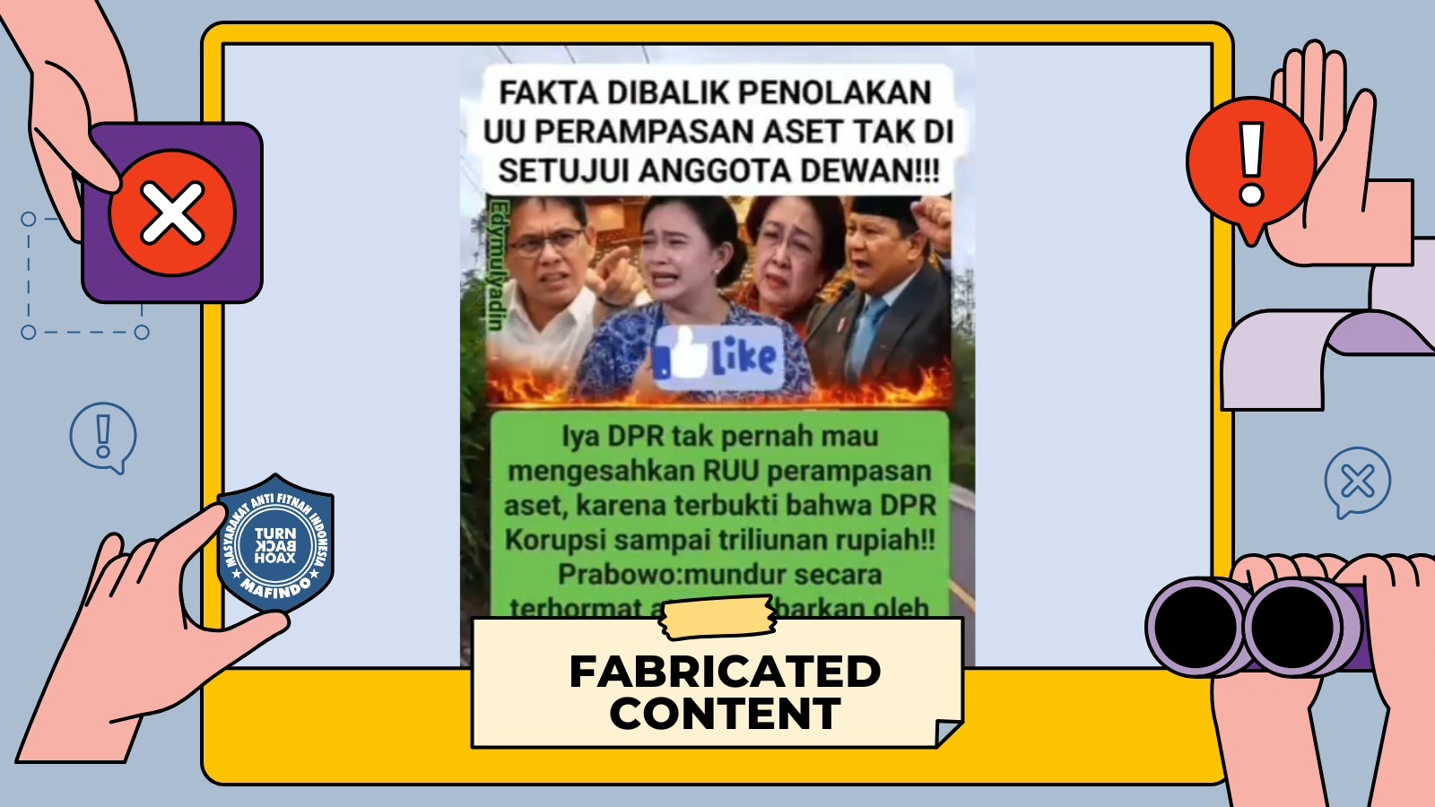 [HOAKS atau FAKTA]: Prabowo Minta DPR DIbubarkan karena Tolak Sahkan RUU Perampasan Aset