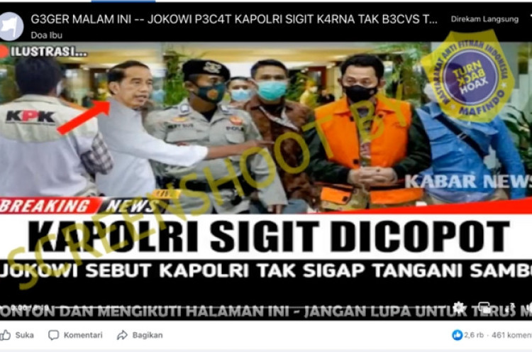 [HOAKS atau FAKTA]: Presiden Jokowi Pecat Kapolri Jenderal Listyo Sigit
