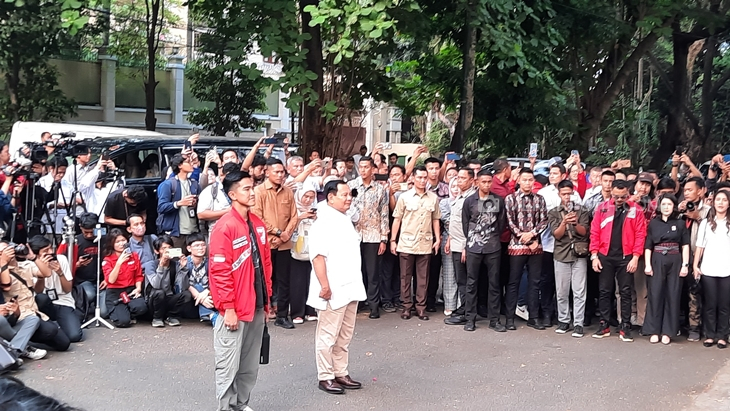 Ketum PSI Kaesang Tiba di Kediaman Prabowo Jalan Kertanegara