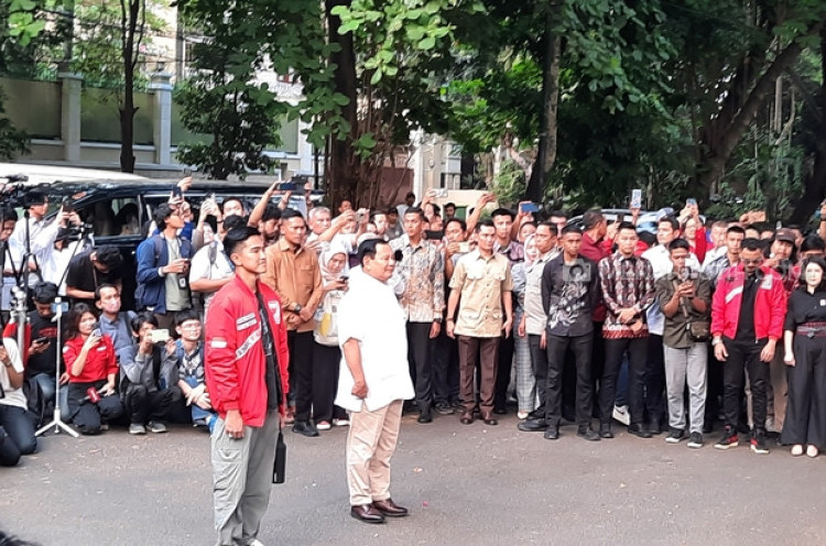 Ketum PSI Kaesang Tiba di Kediaman Prabowo Jalan Kertanegara