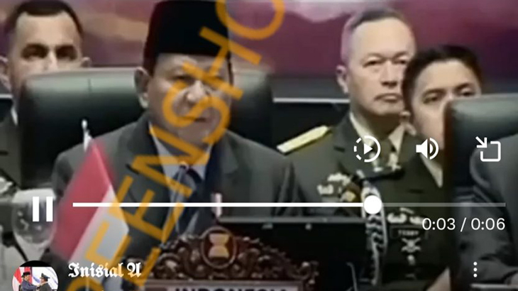 [HOAKS atau FAKTA] : TNI Diganggu, Prabowo Ancam Hancurkan Israel