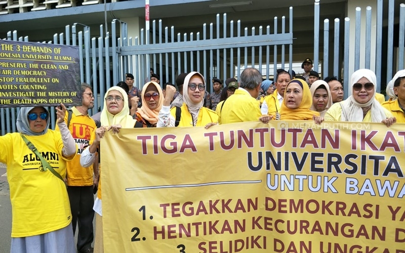  Teriak Kecurangan Pemilu 2019, Massa Alumni UI Bantah Suruhan Prabowo