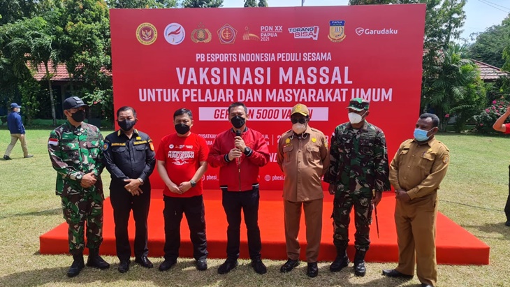 PBESI dan Komunitas Esports Gelar Vaksinasi dan Bansos