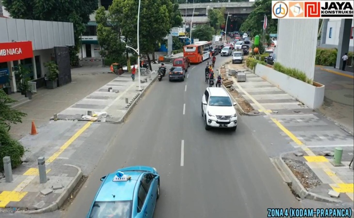 Pemprov DKI Pastikan Revitalisasi Trotoar Sudah Sesuai Aturan