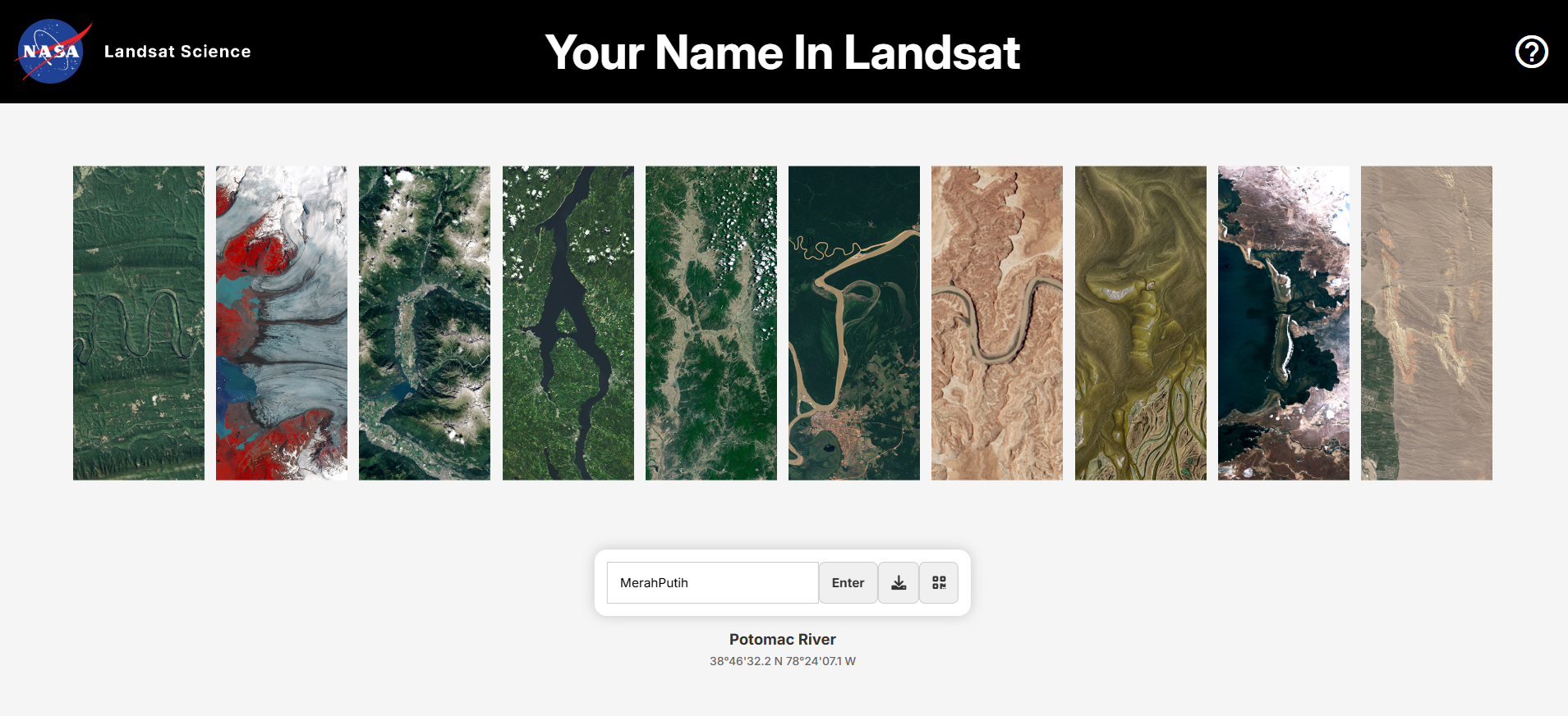 Your Name in Landsat NASA