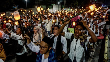 Pawai Obor Elektrik Sambut Tahun Baru Islam 1441 H di Jakarta