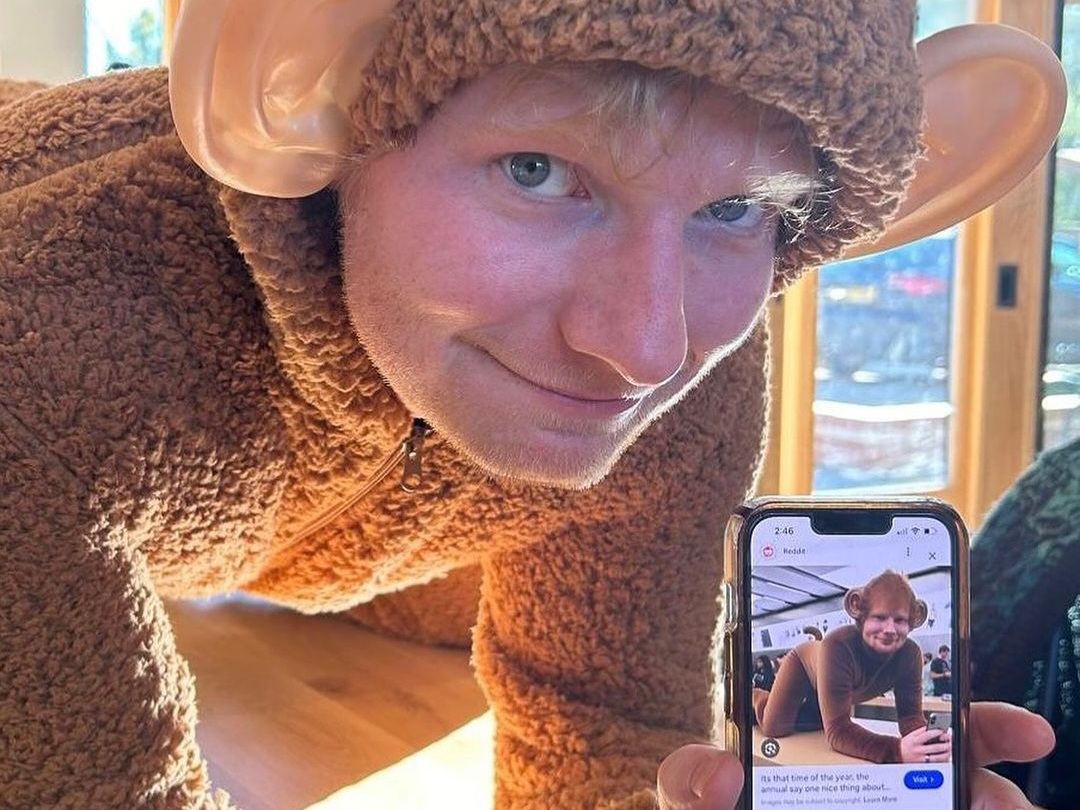 Ed Sheeran Pakai Kostum Monyet saat Rayakan Halloween, Terinspirasi dari Meme