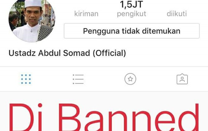 Akun Instagram Ustaz Abdul Somad Mendadak Diblokir, Kenapa?