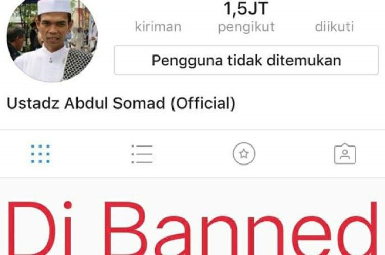 Akun Instagram Ustaz Abdul Somad Mendadak Diblokir, Kenapa?