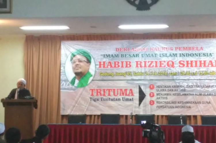 Kaukus Pembela Habib Rizieq Deklarasi Tiga Tuntutan Ulama