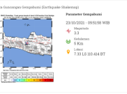 Sesar Aktif Jadi Pemicu Rentetan Gempa di Jawa Tengah