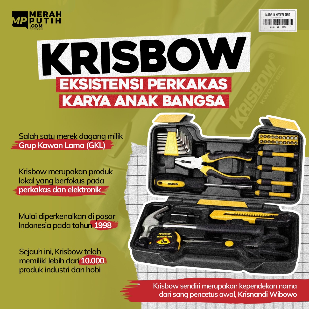 Krisbow : Eksistensi Perkakas Karya Anak Bangsa