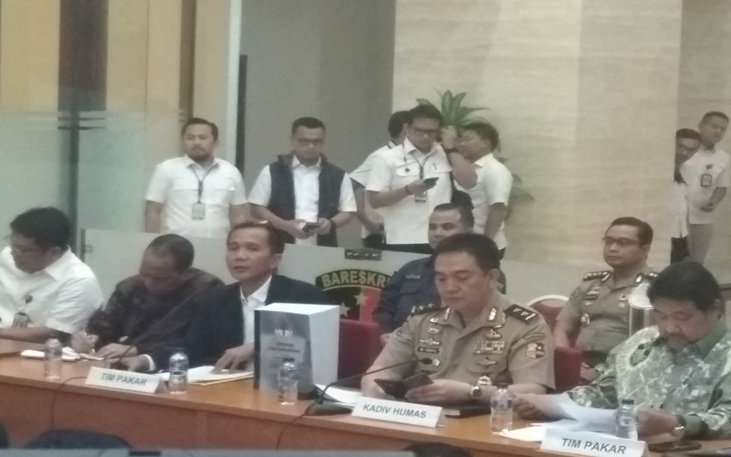 Hendardi bersama TGPF Kasus Novel di Mabes Polri