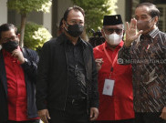 Hadiri Rakernas PDIP, Jokowi Disambut Prananda
