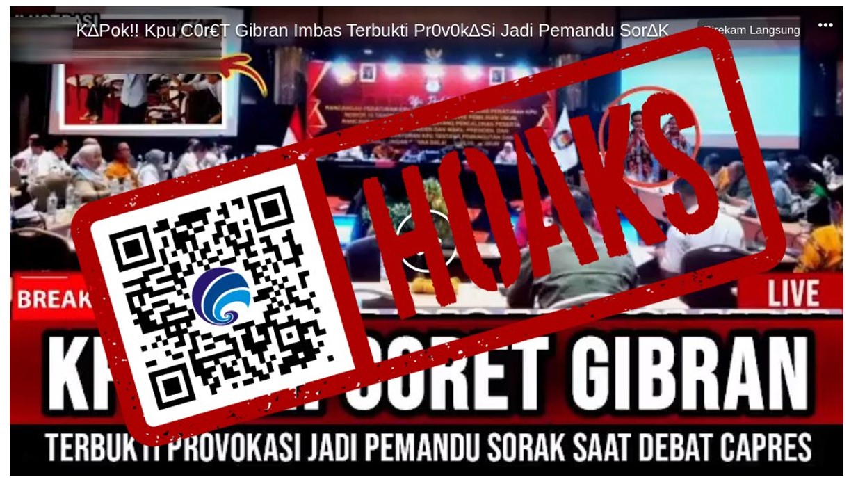 [HOAKS atau FAKTA]: KPU Coret Gibran dari Posisi Cawapres