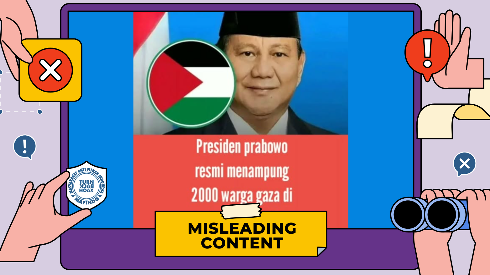 [HOAKS atau FAKTA]: Prabowo Resmi Tetapkan Pulau Galang Riau untuk Dijadikan ‘Rumah Sementara’ Rakyat Gaza Palestina yang Jadi Korban Perang